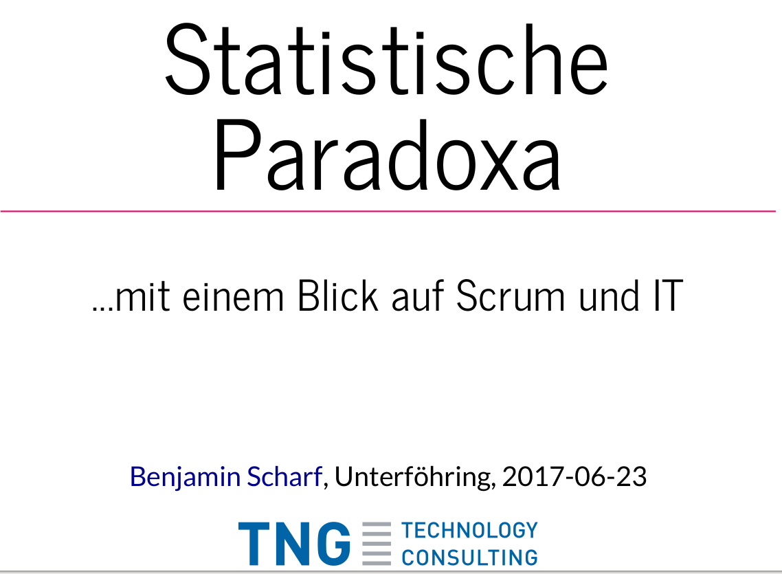 Benjamin Scharf: statistische Paradoxa